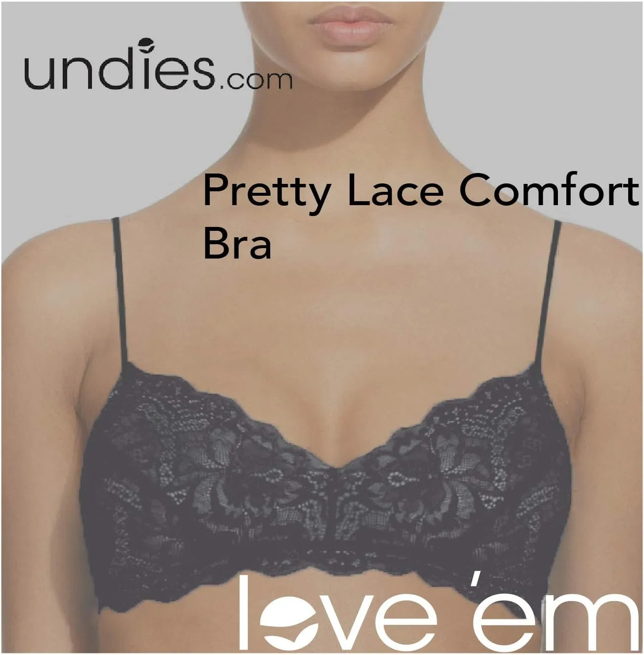 Women's Comfortable Wireless Lace Bralette with Triangle Cups and Adjustable Straps