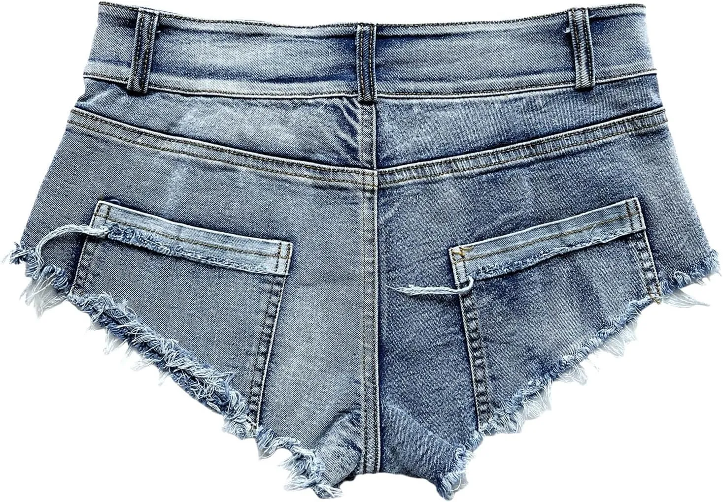 Women's High Waisted Stretchy Denim Shorts Summer Jeans Shorts Pompom Shorts Women