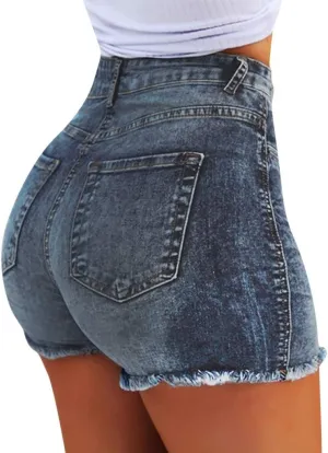 Womens Jean Shorts High Waisted Stretch Skinny Sexy Shorts Summer Casual High Rise Denim Shorts Stretchy Jean Shorts
