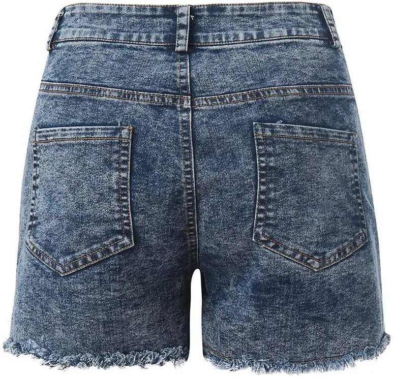 Womens Jean Shorts High Waisted Stretch Skinny Sexy Shorts Summer Casual High Rise Denim Shorts Stretchy Jean Shorts