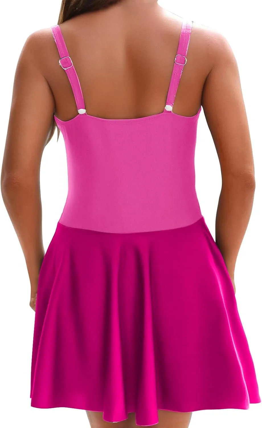 Womens One Piece Swimsuit Tummy Control Bathing Suit Criss Cross Swim Dress Slit Tie Sexy Backless Swimwear Skirt
