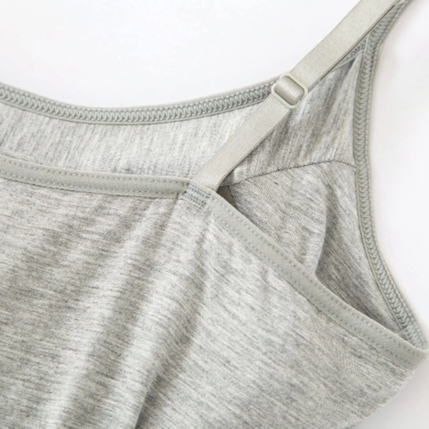 Women's Seamless Adjustable Camisole Built in Shelf Bra Plus Size Cotton Layering Undershirts Soft Sports Casual Tops