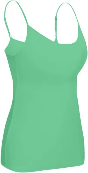 Women's Summer Shelf Bra Camisole Tops Adjustable Spaghetti Strap Cami Tank Cotton Undershirts