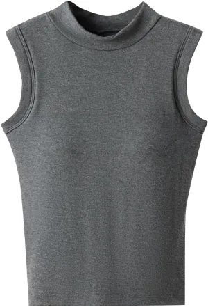 Womens Tank Tops with Built in Bra Slim Fit Mock Neck Shelf Bras Yoga Shirts Summer V Neck Basic Padded Undershirt