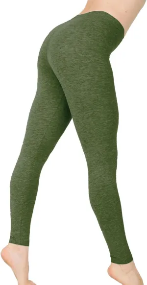 Women's Thick Yoga Soft Cotton Blend High Waist Workout Leggings with Tummy Control Compression