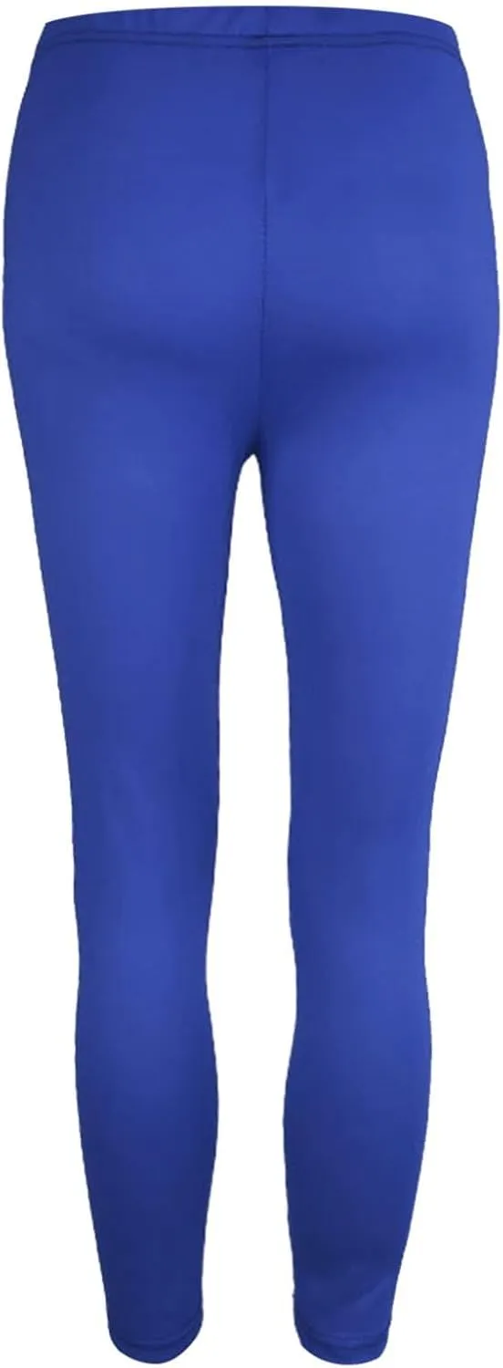 Women's Thick Yoga Soft Cotton Blend High Waist Workout Leggings with Tummy Control Compression