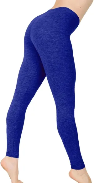 Women's Thick Yoga Soft Cotton Blend High Waist Workout Leggings with Tummy Control Compression