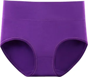 Womens Underwear High Waist Stretchy Pure Cotton Underwear Breathable Full Coverage Sleep Panties