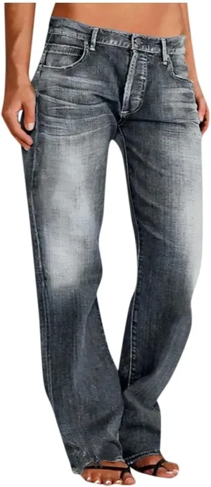 Women's Y2K Baggy Jeans Trendy Low Rise Jeans Casual Straight Leg Pants Loose Boyfriend Denim Pants Spring Outfits