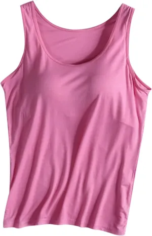 Workout Tank Tops for Women with Built in Bras Padded Modal Breathable Solid Basic Tanks Plus Size Casual Running Yoga Shirts