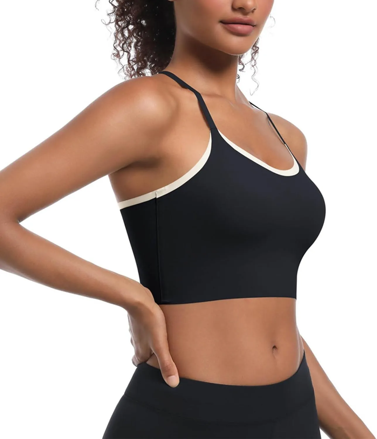Workout Tops for Women Racerback Sleeveless Crop Tank Tops Seamless Athletic Yoga Sports Bras Running Tank Tops