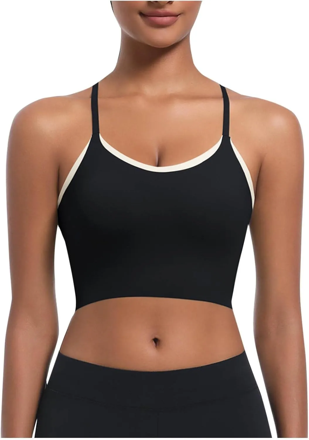 Workout Tops for Women Racerback Sleeveless Crop Tank Tops Seamless Athletic Yoga Sports Bras Running Tank Tops