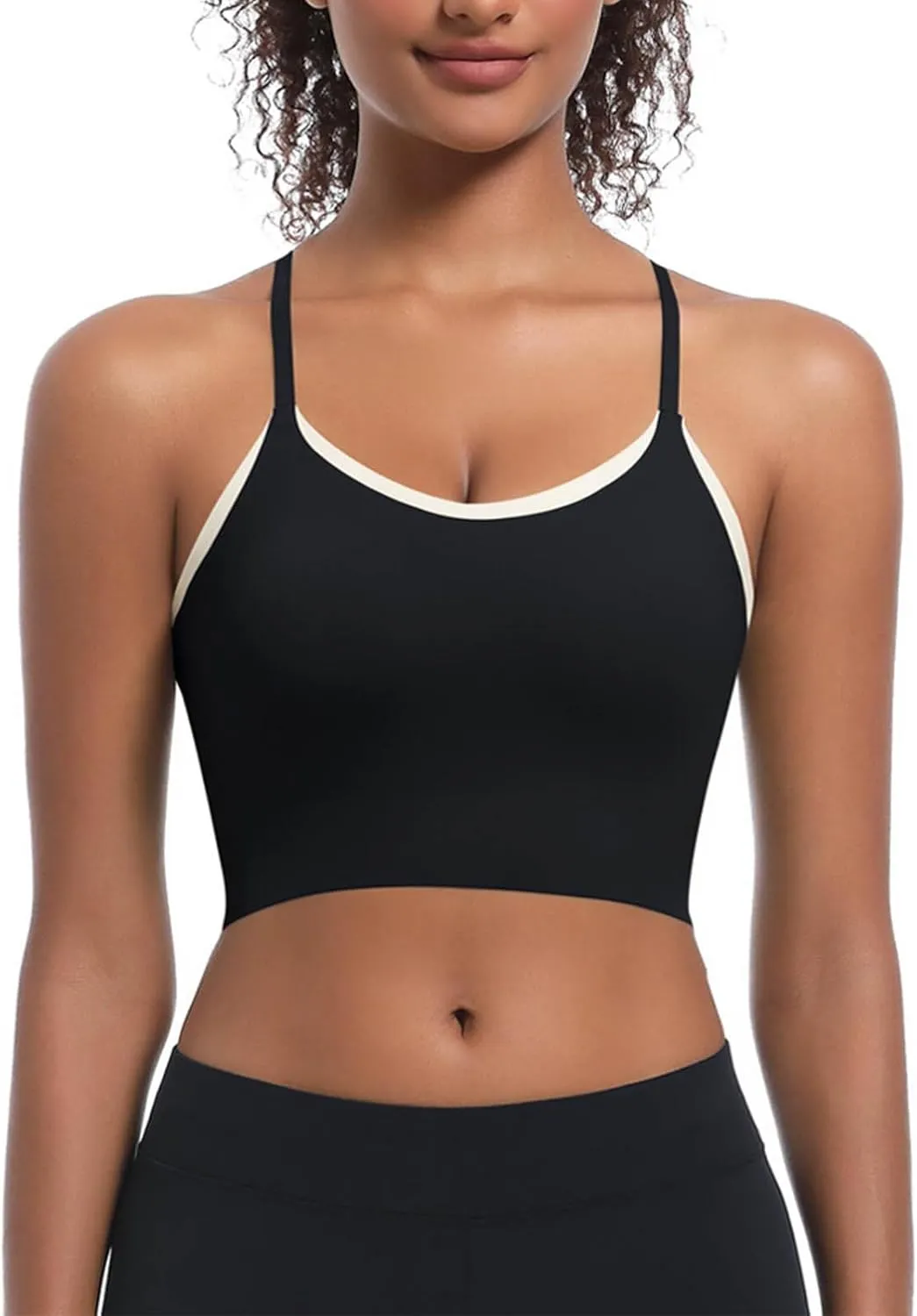 Workout Tops for Women Racerback Sleeveless Crop Tank Tops Seamless Athletic Yoga Sports Bras Running Tank Tops