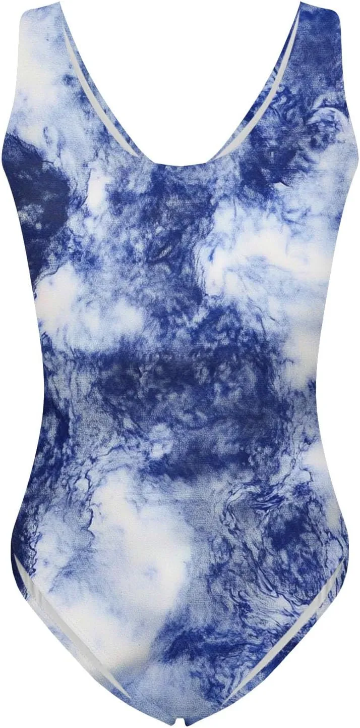 yardsong One Piece Swimsuit Women Tummy Control Floral Print Bathing Suits Scoop Neck Slimming Conservative Swimwear