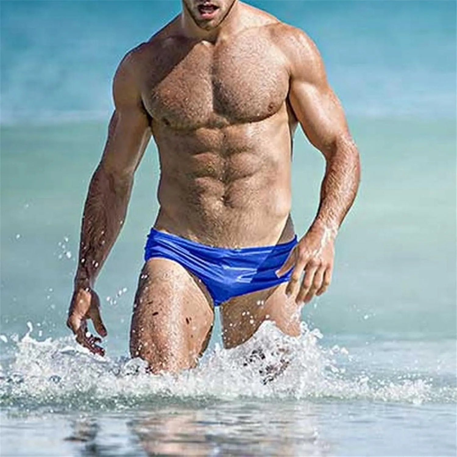 ZEFOTIM Men's Swim Briefs Funny Solid Color Bikini Board Surf Swim Suit