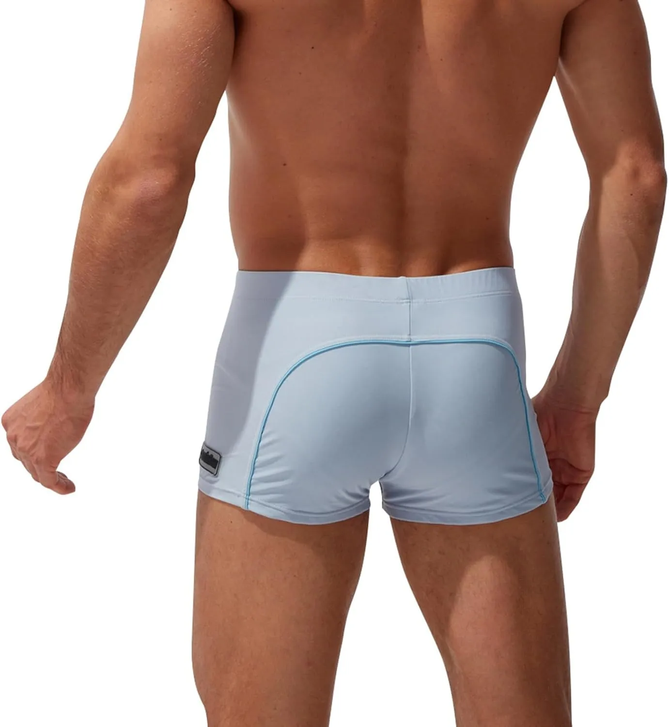 ZEFOTIM Mens Swim Shorts Drawstring Funny Color Block Trunks Fashions Surf Swimsuits