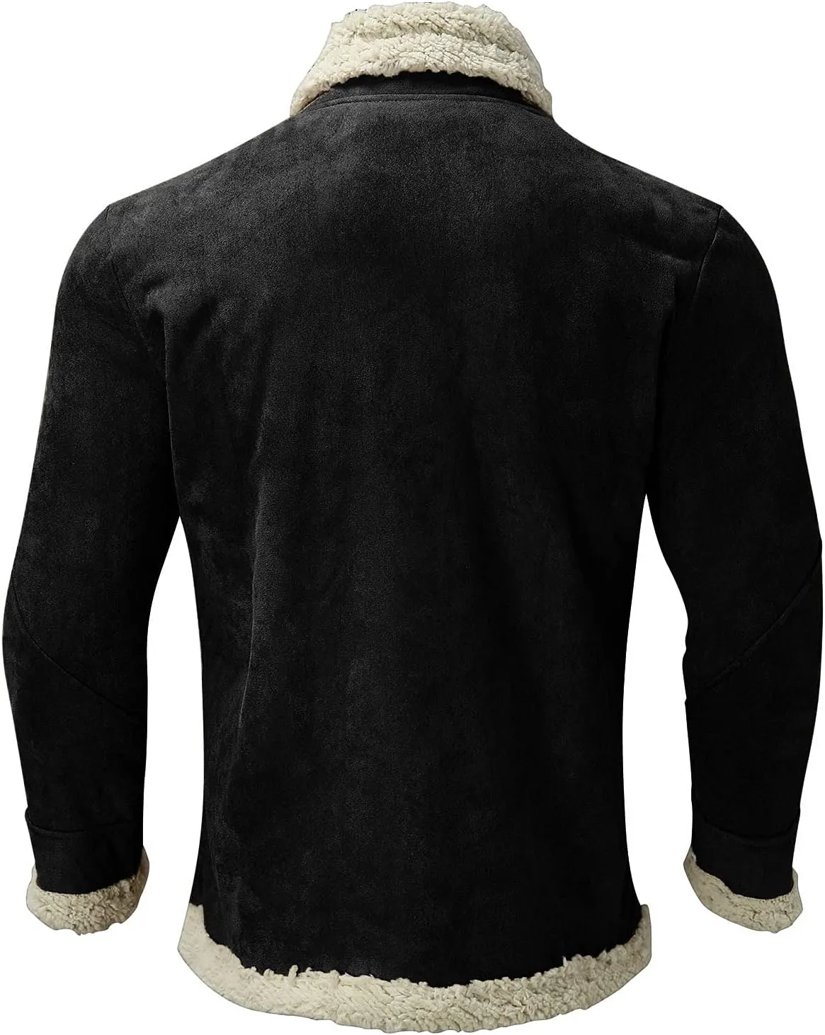 ZYXTIM Mens Faux Shearling Aviator Bomber Jacket Winter Thicken Warm Thermal Sherpa Lined Fleece Jackets